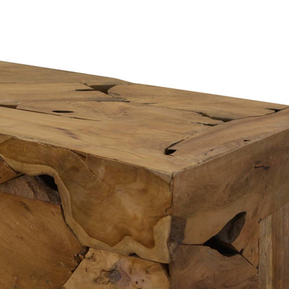 Konferenční Stolek 90 X 50 X 30 Cm Pravý Teak Hnědý