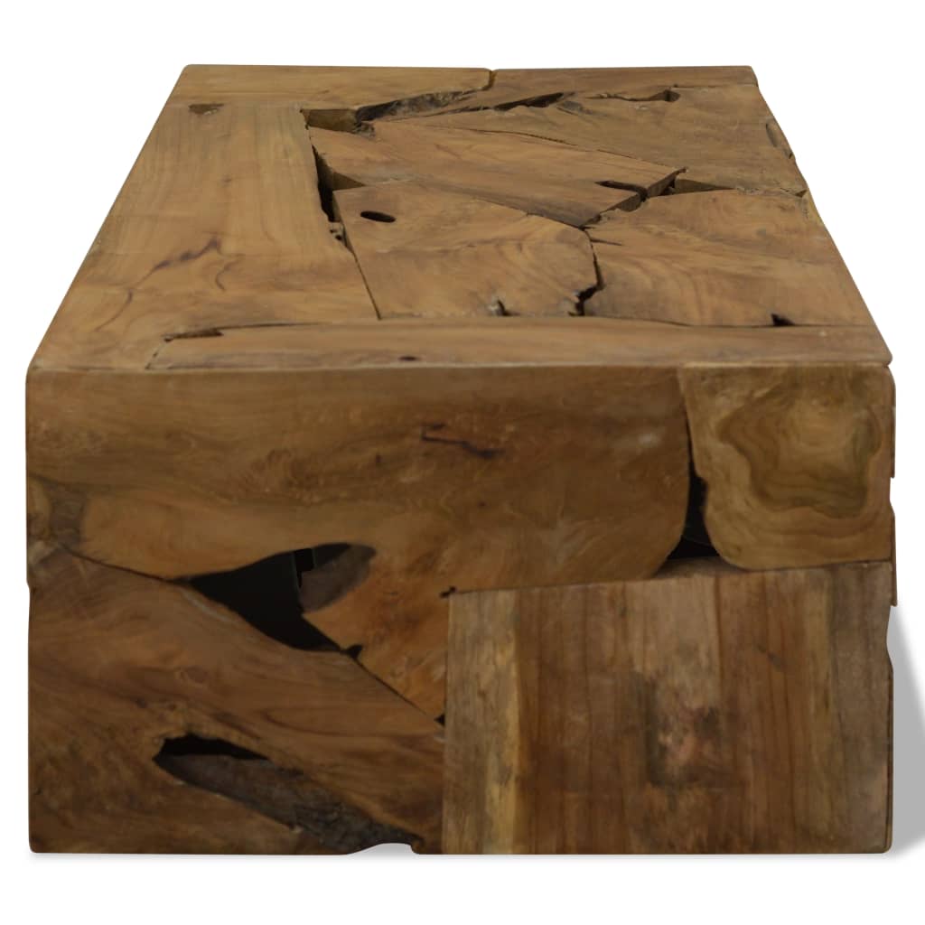 Konferenční Stolek 90 X 50 X 30 Cm Pravý Teak Hnědý