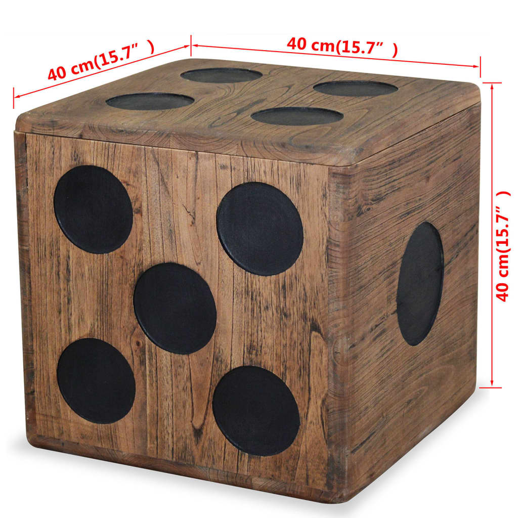Úložný Box Mindi Dřevo 40 X 40 X 40 Cm Design Hrací Kostky