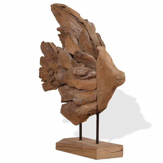 Socha Ryby Teak 40X12X57 Cm