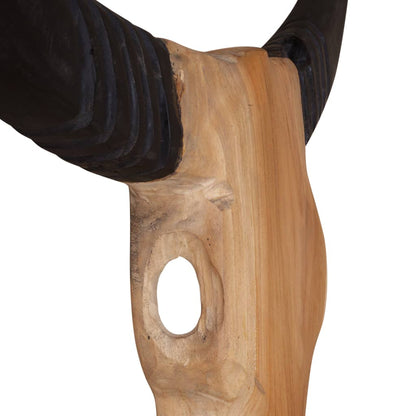 Nástěnná Plastika Býčí Lebky, Teak, 69X6X60 Cm