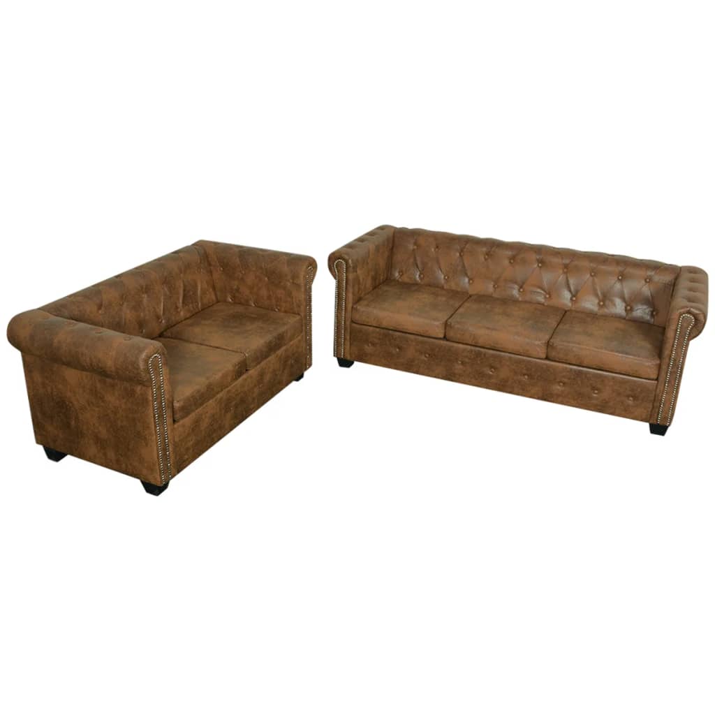 Chesterfield Sada 2Místné A 3Místné Pohovky
