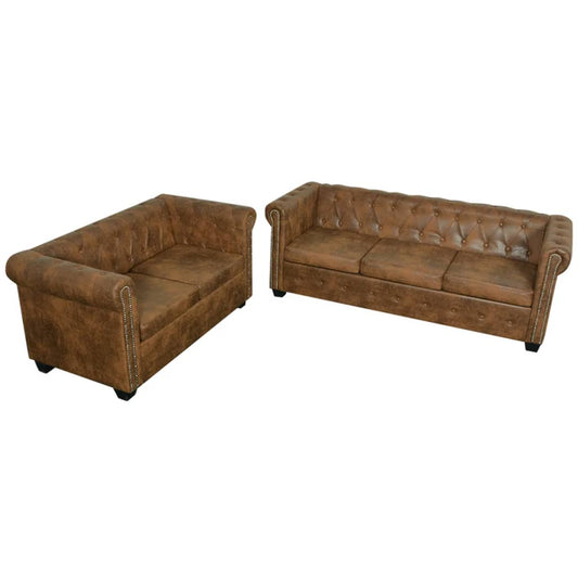 Chesterfield Sada 2Místné A 3Místné Pohovky
