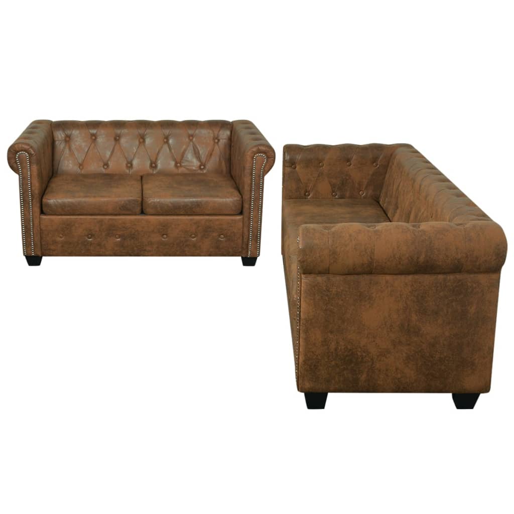 Chesterfield Sada 2Místné A 3Místné Pohovky