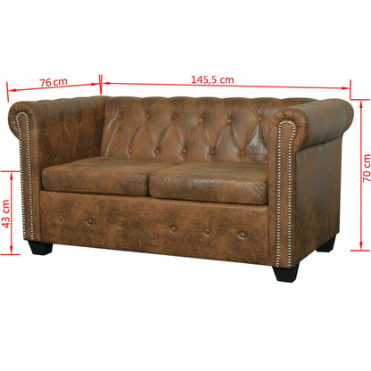 Chesterfield Sada 2Místné A 3Místné Pohovky