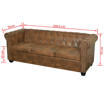 Chesterfield Sada 2Místné A 3Místné Pohovky