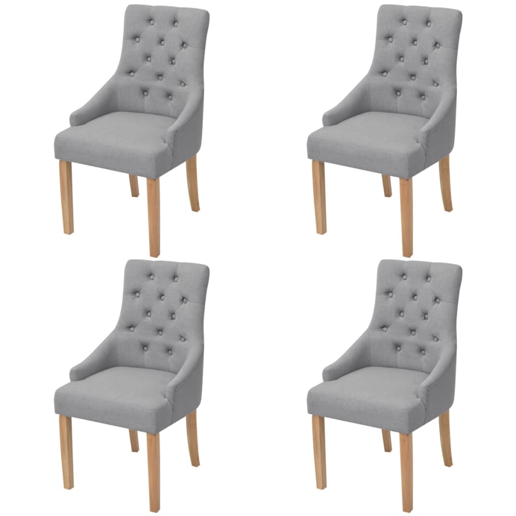Jídelní Židle 2 Ks Krémové Textil