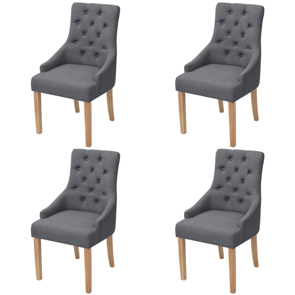 Jídelní Židle 2 Ks Krémové Textil