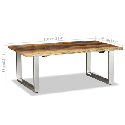 Konferenční Stolek Masivní Recyklované Dřevo 100 X 60 X 38 Cm