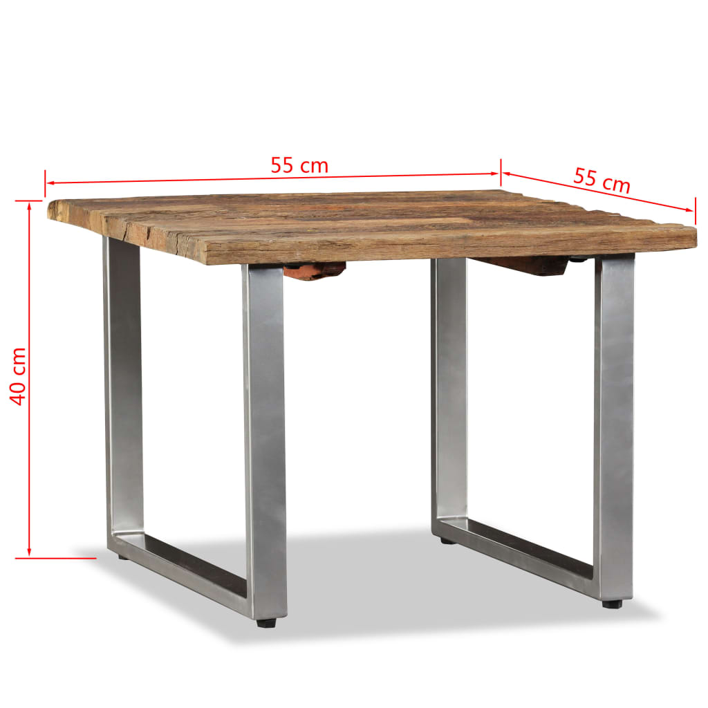 Konferenční Stůl Masivní Recyklované Dřevo 55 X 55 X 40 Cm