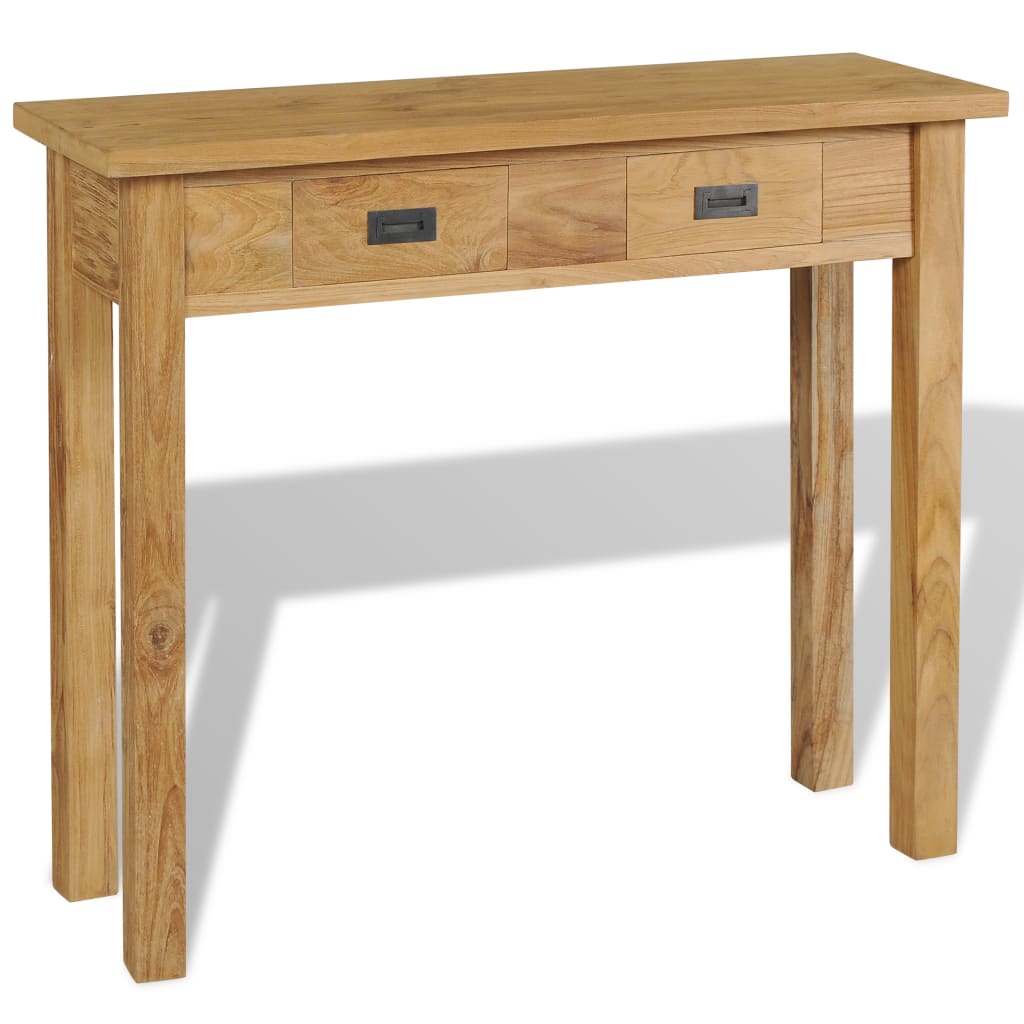 Konzolový Stolek Masivní Teak 90 X 30 X 80 Cm