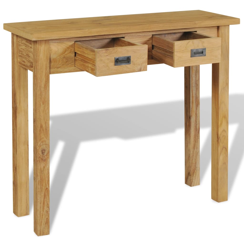 Konzolový Stolek Masivní Teak 90 X 30 X 80 Cm