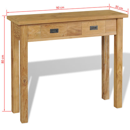 Konzolový Stolek Masivní Teak 90 X 30 X 80 Cm