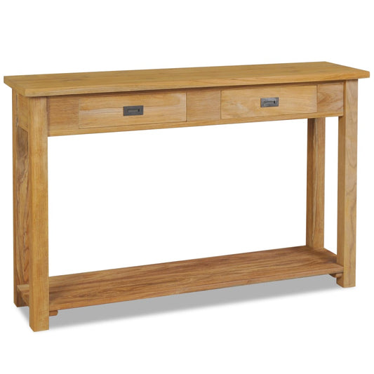 Konzolový Stolek Masivní Teak 120 X 30 X 80 Cm