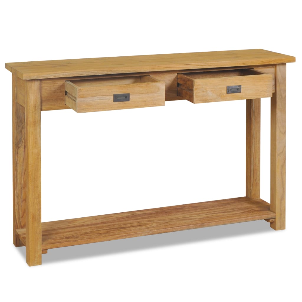 Konzolový Stolek Masivní Teak 120 X 30 X 80 Cm