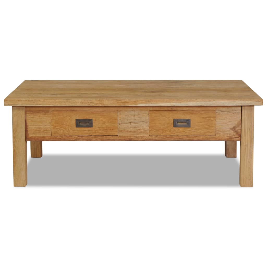 Konferenční Stolek Masivní Teak 100 X 60 X 35 Cm