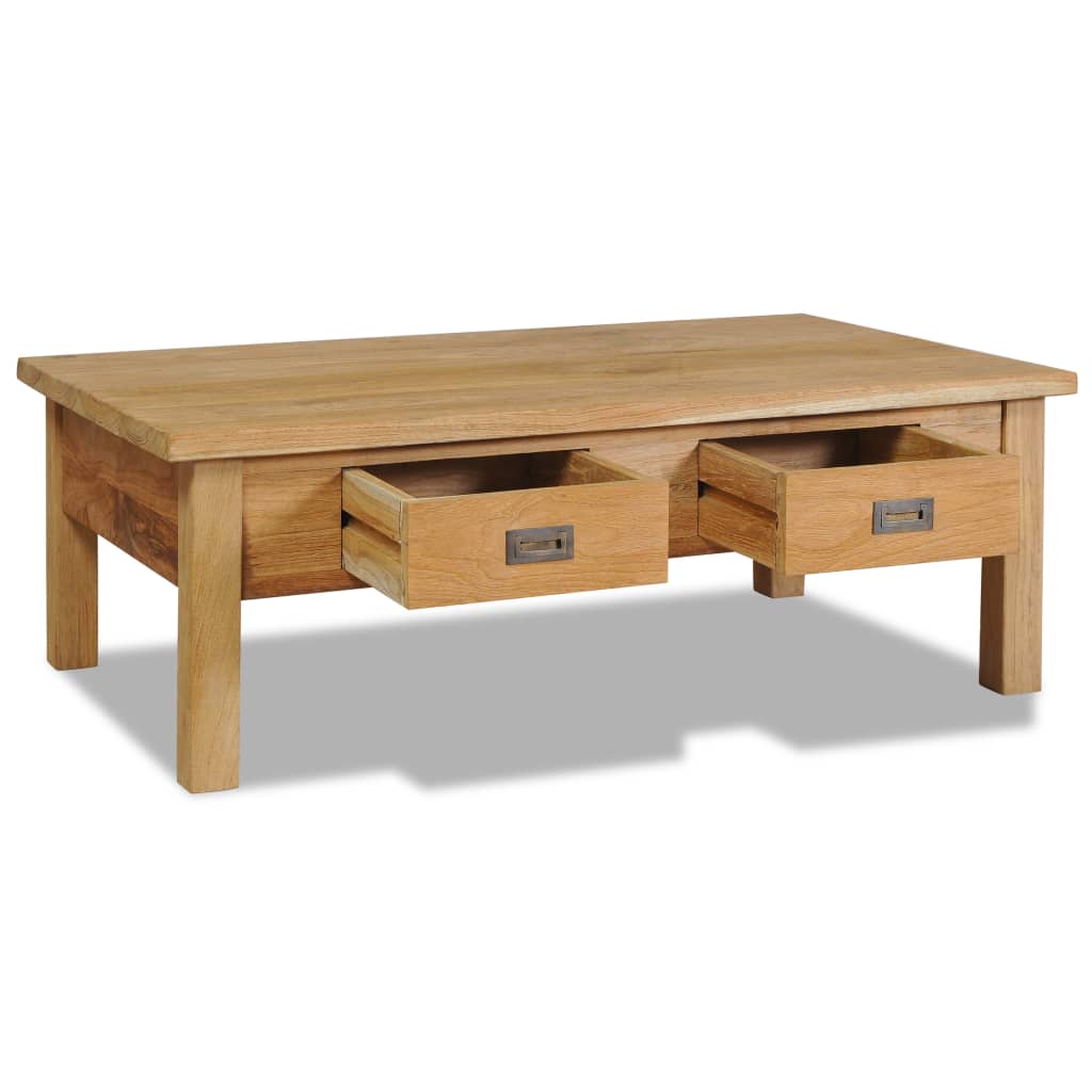 Konferenční Stolek Masivní Teak 100 X 60 X 35 Cm