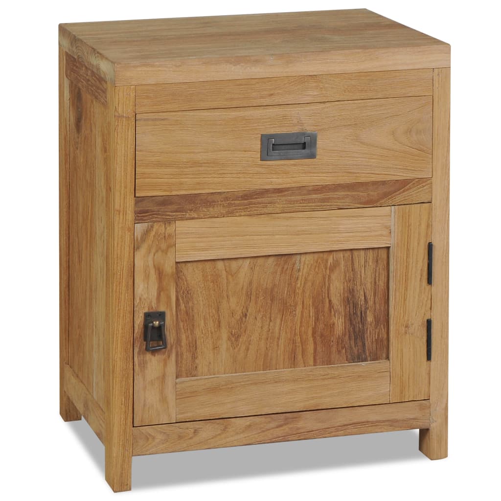 Noční Stolek Masivní Teak 40 X 30 X 50 Cm