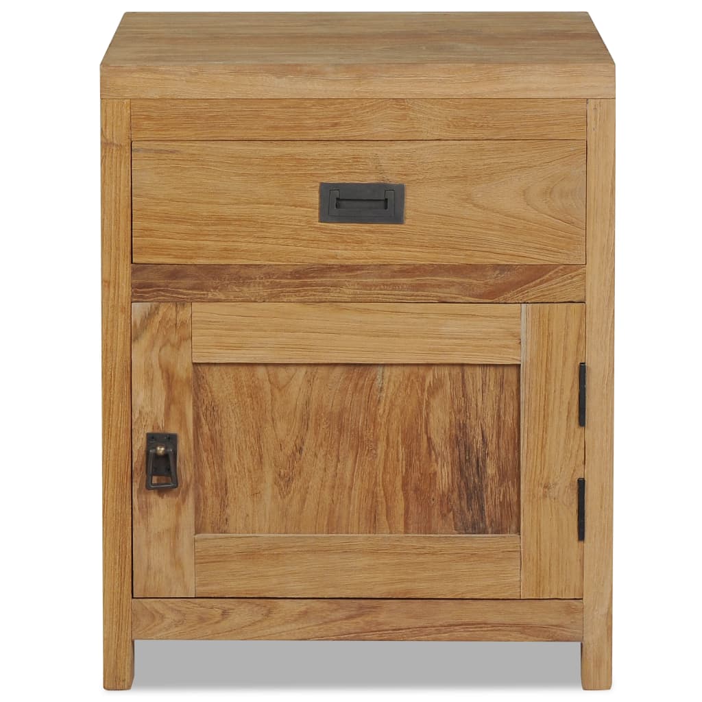 Noční Stolek Masivní Teak 40 X 30 X 50 Cm