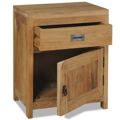 Noční Stolek Masivní Teak 40 X 30 X 50 Cm