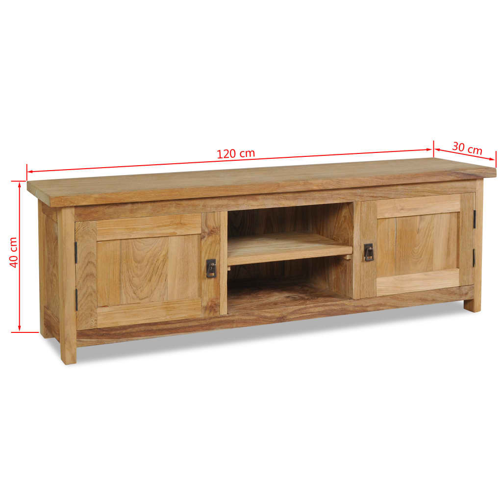 Tv Skříňka Masivní Teak 120 X 30 X 40 Cm