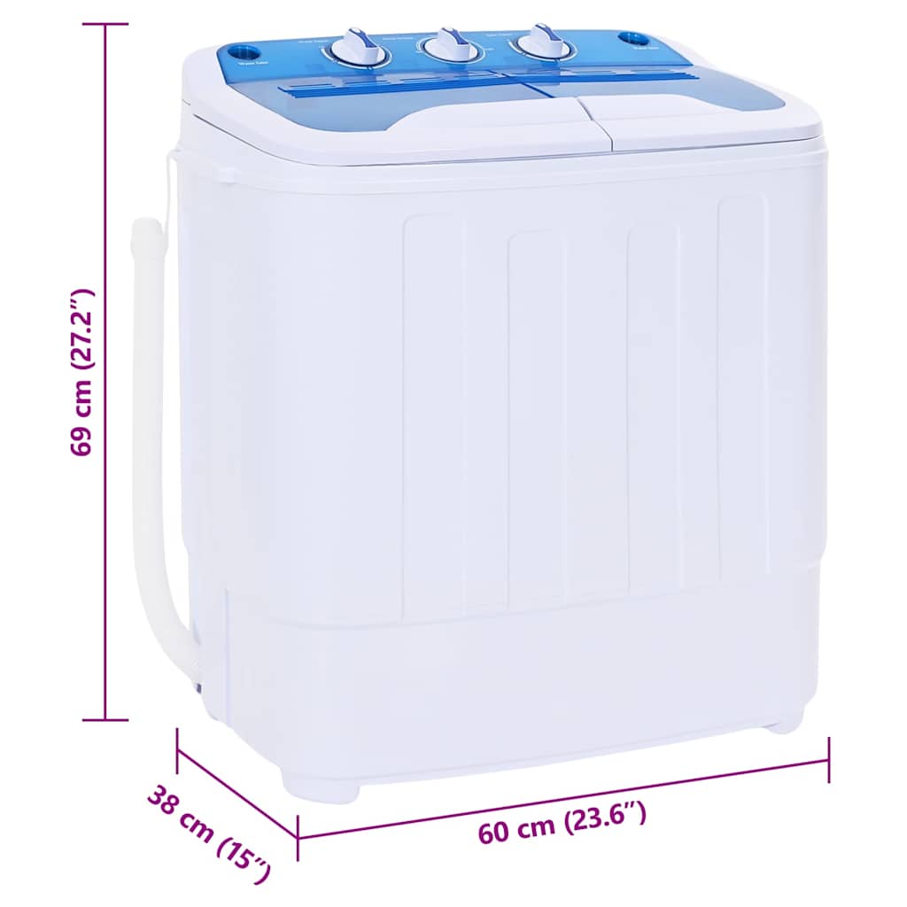Mini Pračka, Dva Bubny, 5,6 Kg