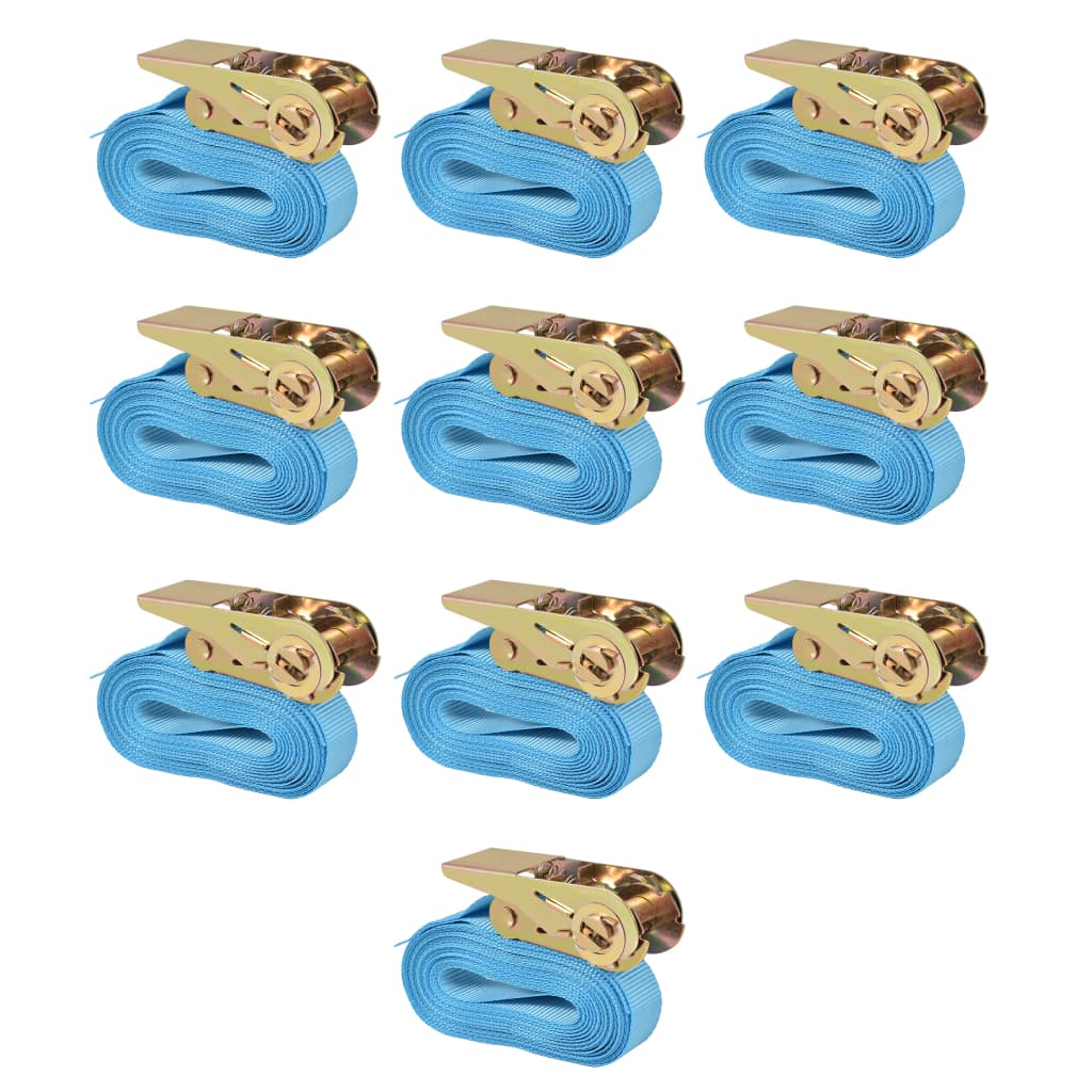 Ráčnové Upínací Pásy, 10 Ks, 2 Tuny, 8Mx50Mm, Oranžové