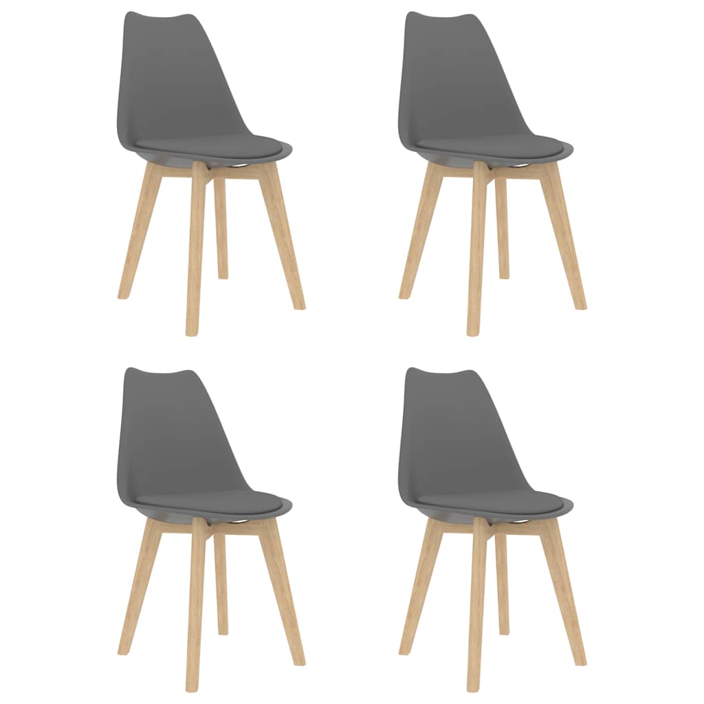 Jídelní Židle 2 Ks Šedé Plast