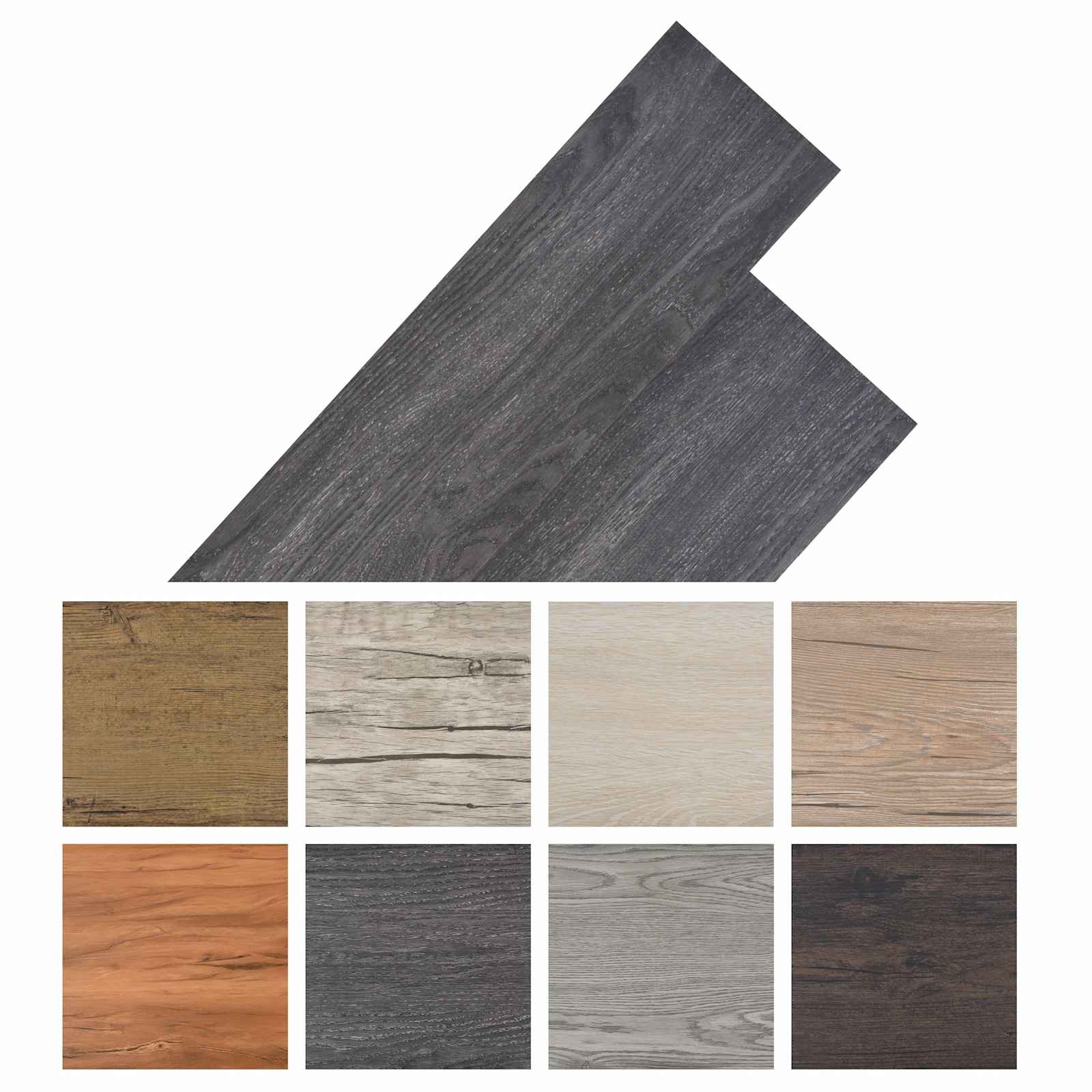 Podlahová Prkna 18 Pcs Černá A Bílá 5,26 M² Pvc