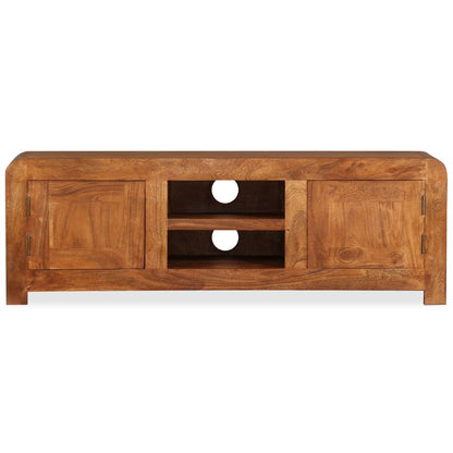 Tv Stolek Masivní Dřevo S Medovým Povrchem 120 X 30 X 40 Cm