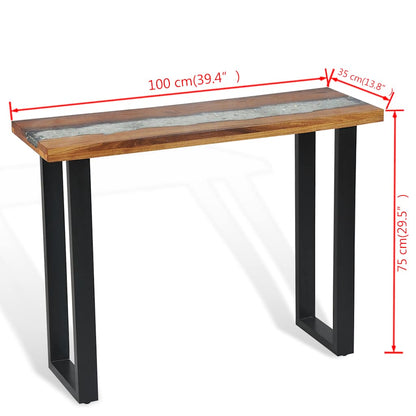 Odkládací Stolek, Teak, 100X35X75 Cm