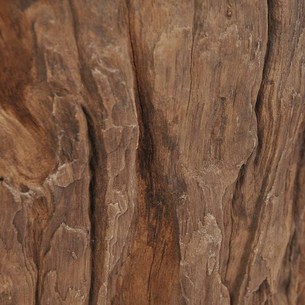 Konferenční Stolek Teak A Sklo 50 X 40 Cm