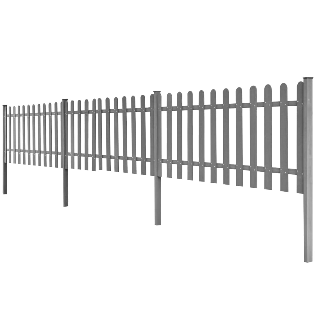 Laťkový plot se sloupky 3 ks WPC 600 x 80 cm