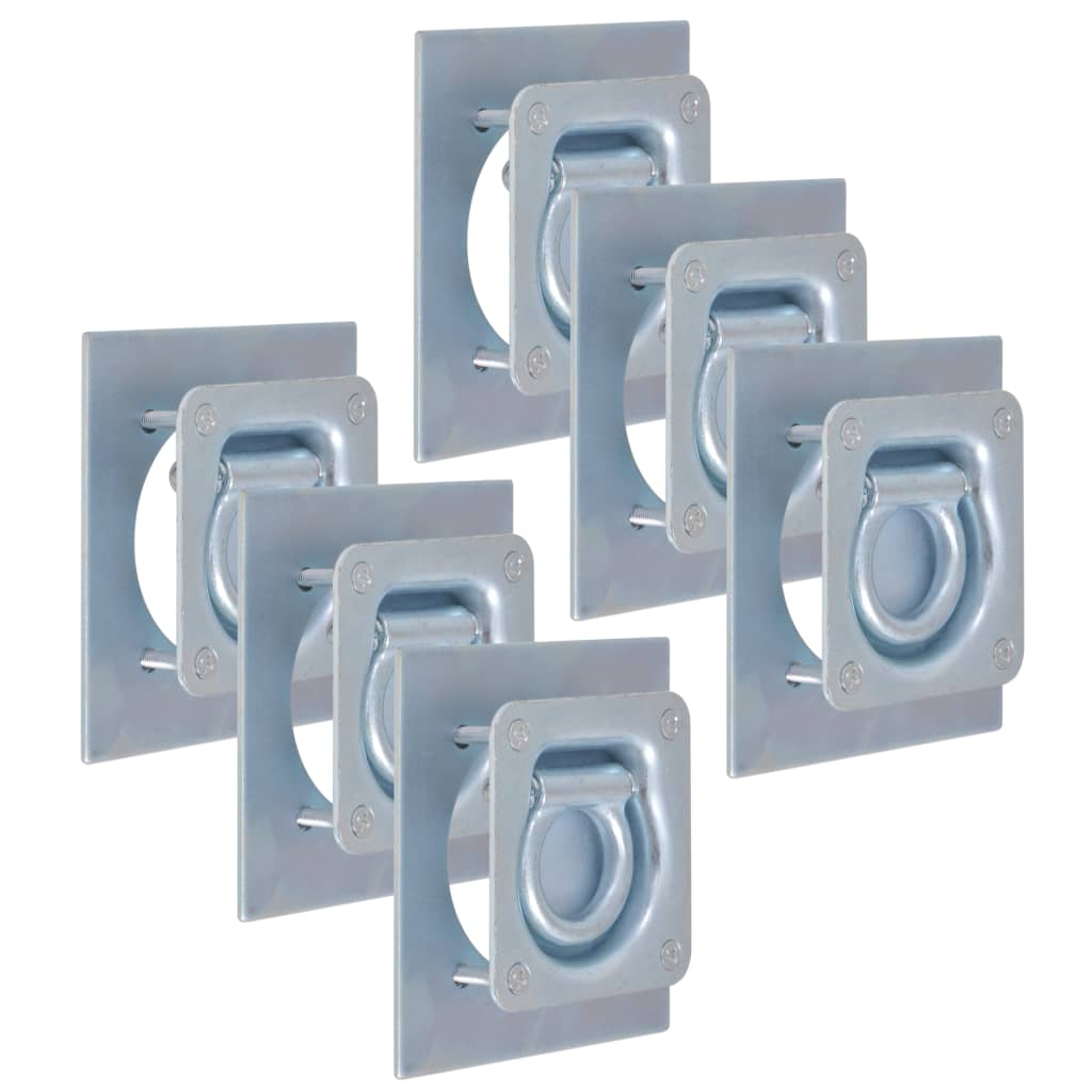 Upínací Oka Na Přívěs, 6 Ks, Pozinkovaná Ocel, 2000 Kg