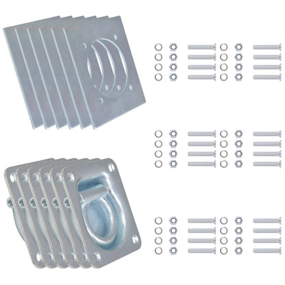 Upínací Oka Na Přívěs, 6 Ks, Pozinkovaná Ocel, 2000 Kg