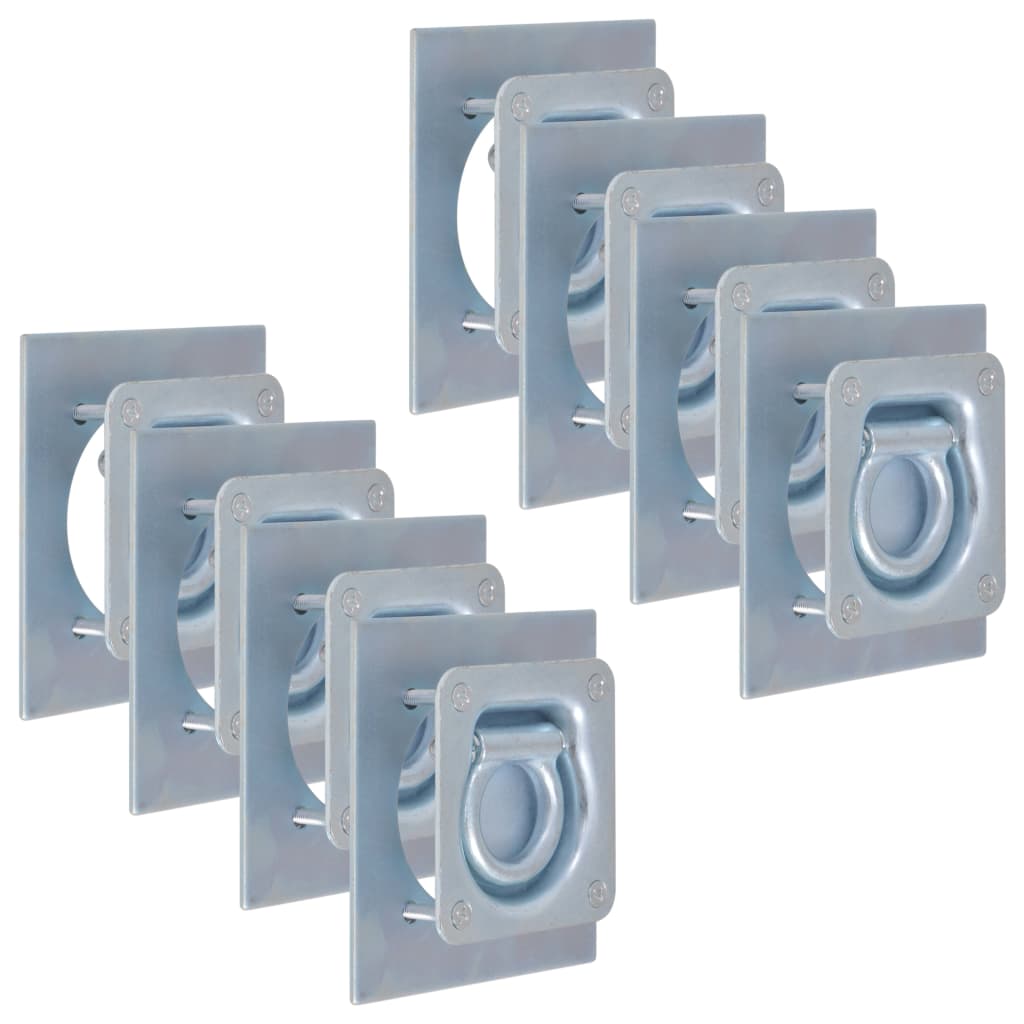 Upínací Oka Na Přívěs, 6 Ks, Pozinkovaná Ocel, 2000 Kg