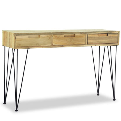 Odkládací Stolek, Masivní Teak, 120X35X76 Cm