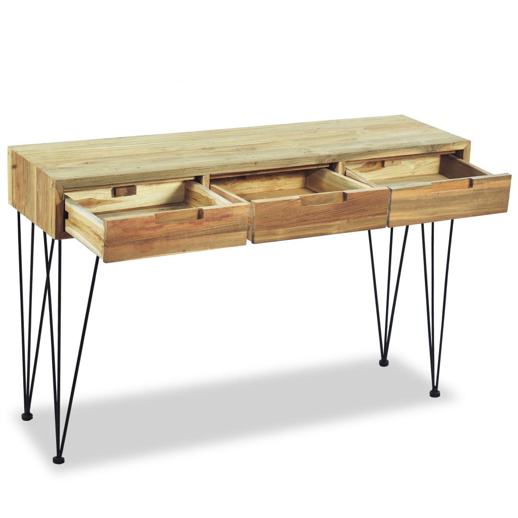 Odkládací Stolek, Masivní Teak, 120X35X76 Cm