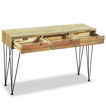 Odkládací Stolek, Masivní Teak, 120X35X76 Cm