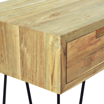 Odkládací Stolek, Masivní Teak, 120X35X76 Cm