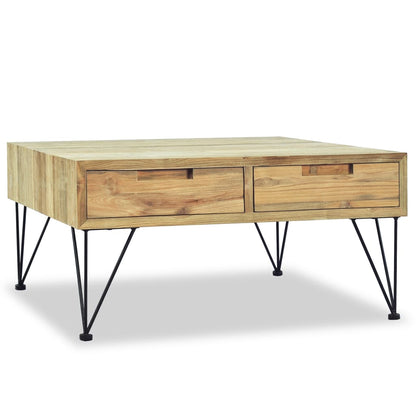 Konferenční Stolek, Masivní Teak, 80X80X40 Cm