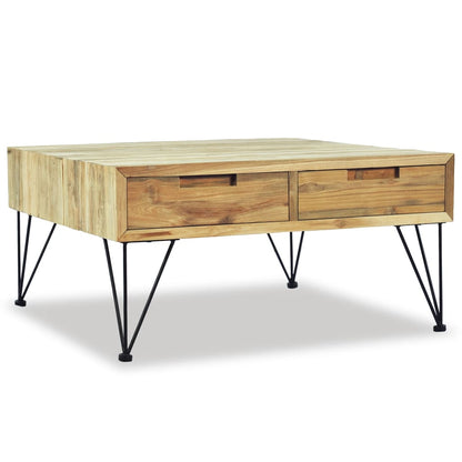 Konferenční Stolek, Masivní Teak, 80X80X40 Cm