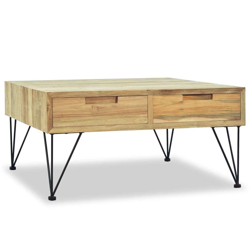 Konferenční Stolek, Masivní Teak, 80X80X40 Cm