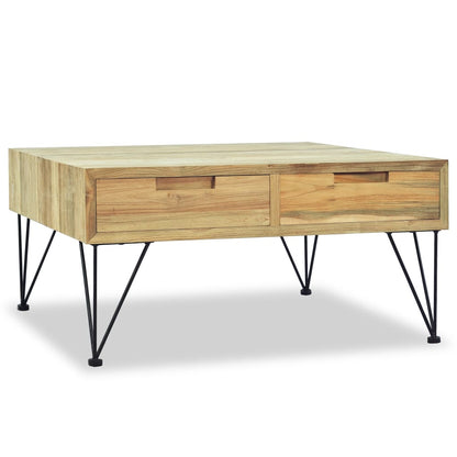 Konferenční Stolek, Masivní Teak, 80X80X40 Cm