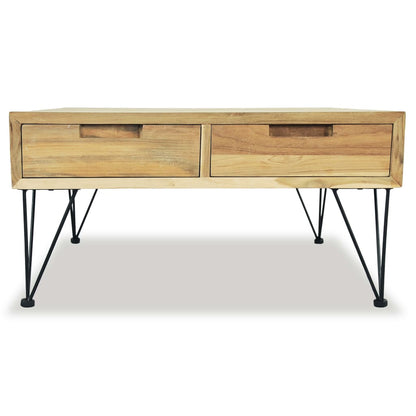 Konferenční Stolek, Masivní Teak, 80X80X40 Cm