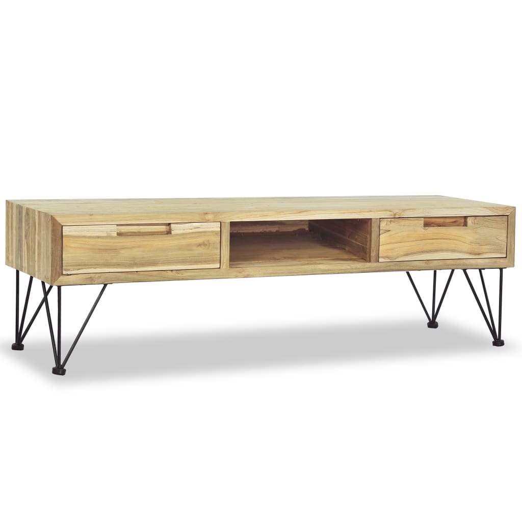 Tv Stolek 120 X 35 X 35 Cm Masivní Teak