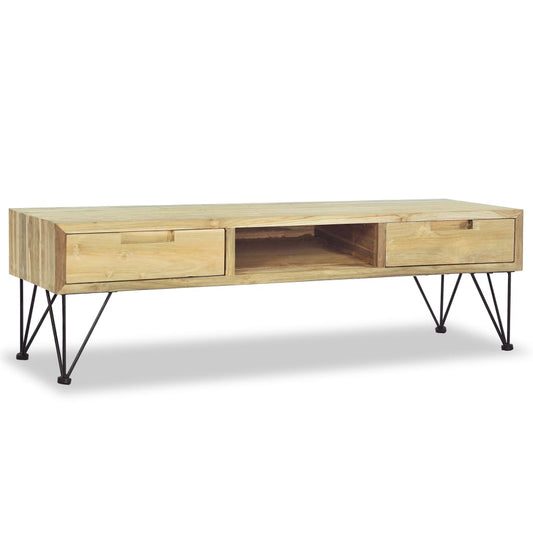 Tv Stolek 120 X 35 X 35 Cm Masivní Teak