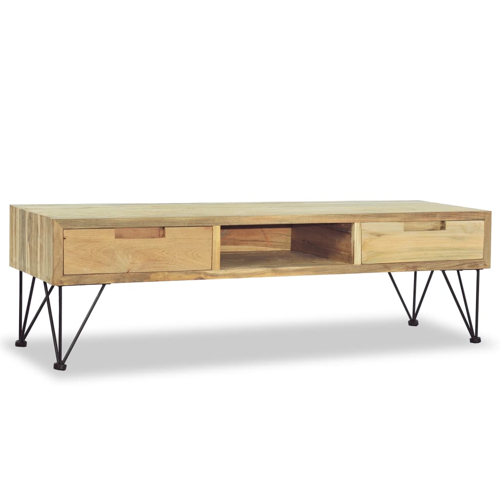 Tv Stolek 120 X 35 X 35 Cm Masivní Teak