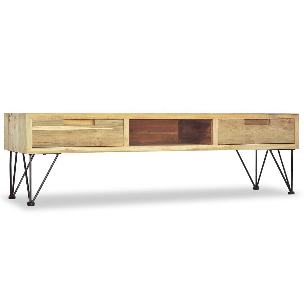 Tv Stolek 120 X 35 X 35 Cm Masivní Teak