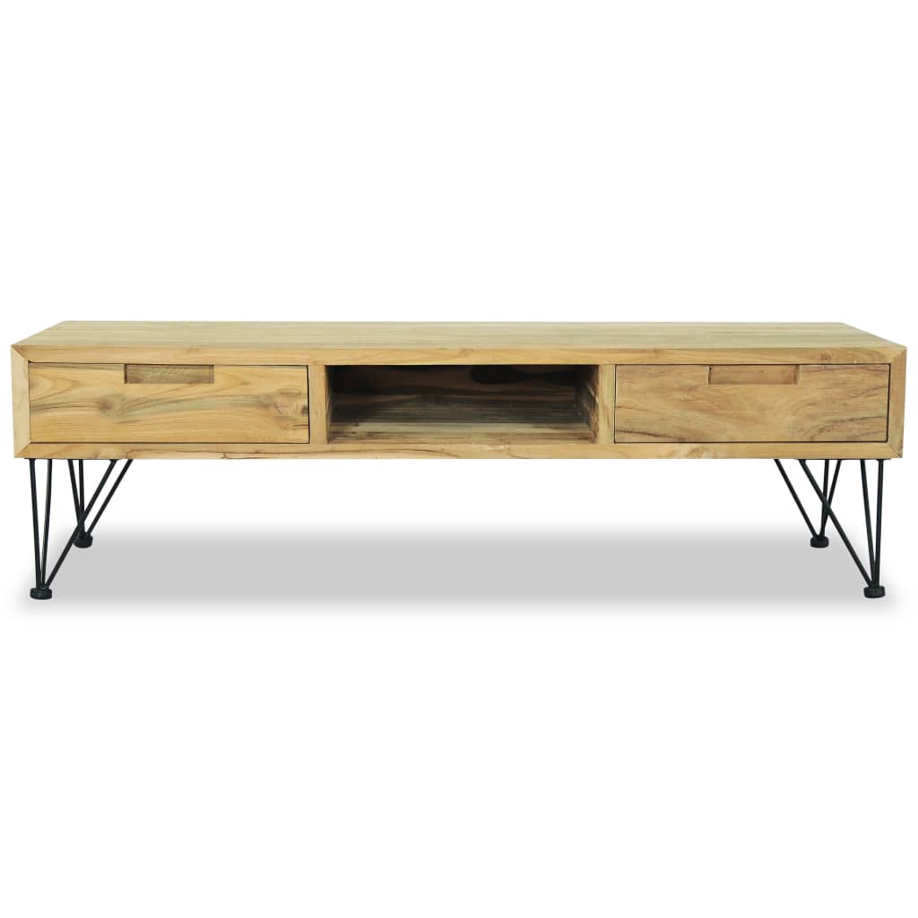 Tv Stolek 120 X 35 X 35 Cm Masivní Teak